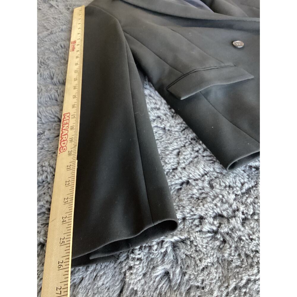 J.CREW Women's Long Sleeve Collarless Double Breasted Blazer Jacket Black 12 - Picture 10 of 11